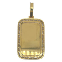 Load image into Gallery viewer, 10K Yellow Gold Memory Frame Baguette Diamond Pendant 3.19 CT 2.7&quot;
