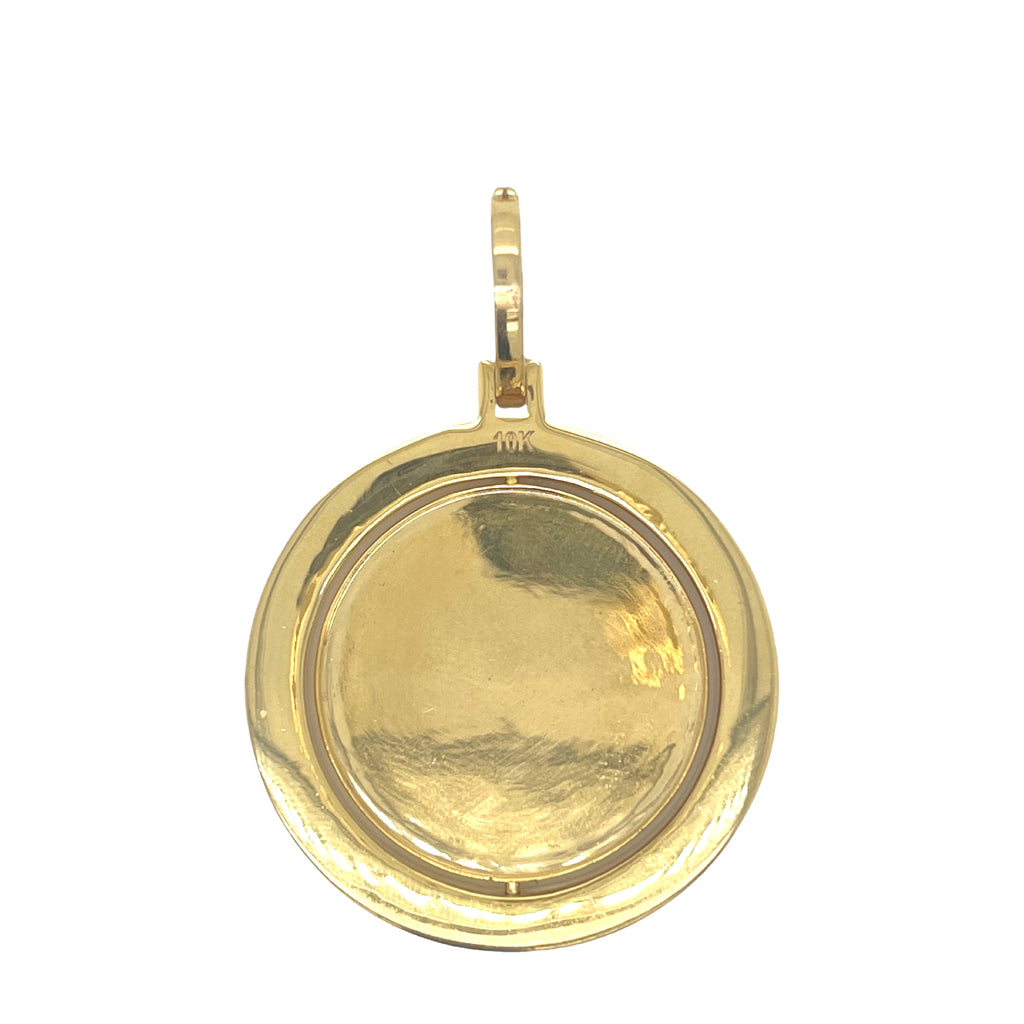 10K Yellow Gold Swivel Memory Frame VS Diamond Pendant 2.25 CT 2.25"
