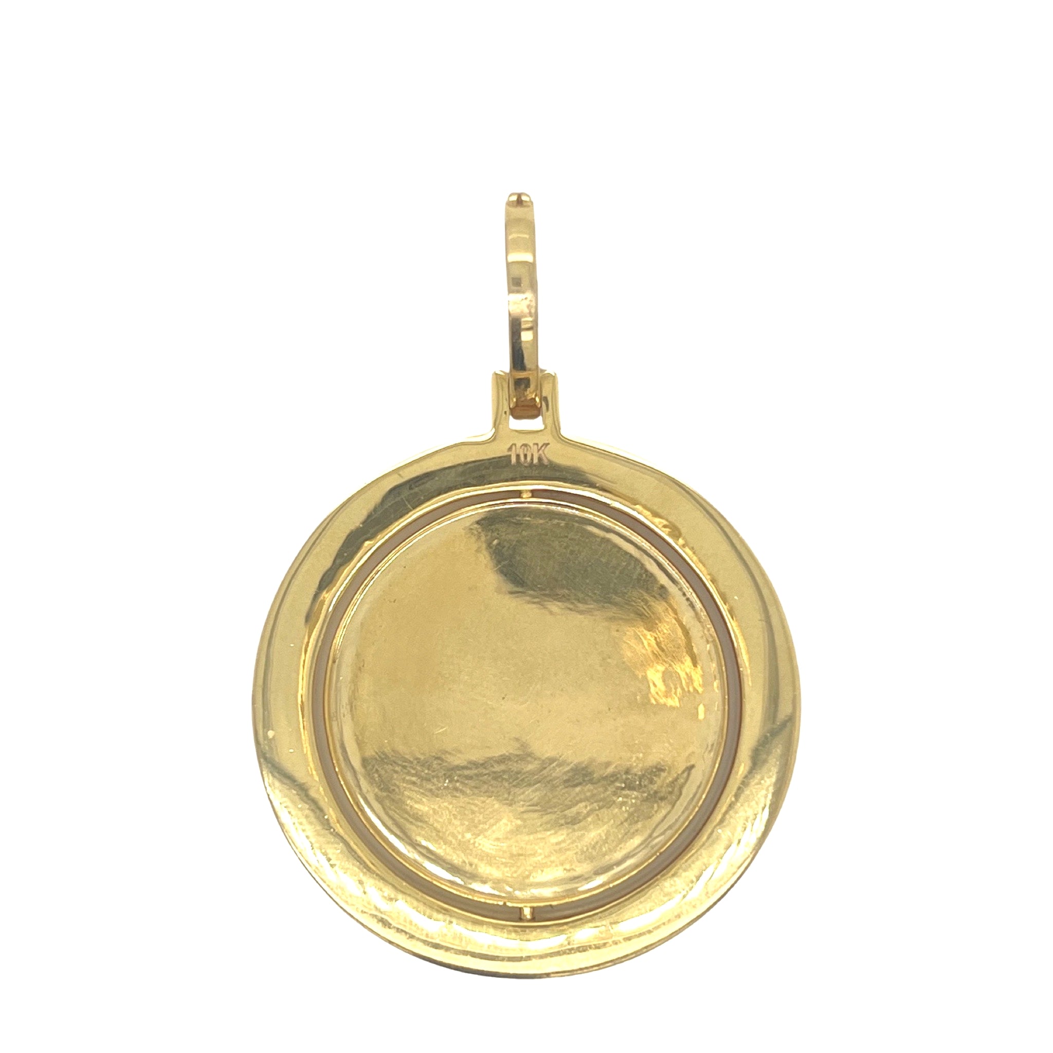 10K Yellow Gold Swivel Memory Frame VS Diamond Pendant 2.25 CT 2.25"