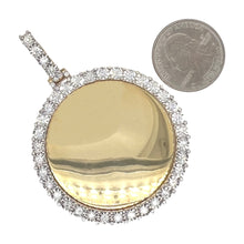 Load image into Gallery viewer, 10K Yellow Gold Swivel Memory Frame VS Diamond Pendant 1.5 CT 2.8&quot;
