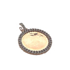 10K Rose Gold Miami Cuban Memory Frame Diamond Pendant 0.69 CT 1.7"