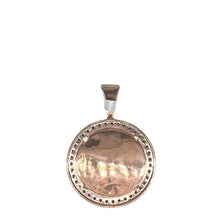 Load image into Gallery viewer, 10K Rose Gold Round Memory Frame Diamond Pendant 1.58 CT 1.75&quot;
