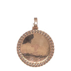 10K Rose Gold Miami Cuban Memory Frame Diamond Pendant 0.69 CT 2"