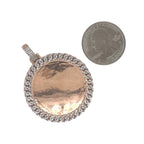 10K Rose Gold Miami Cuban Memory Frame Diamond Pendant 0.69 CT 2"