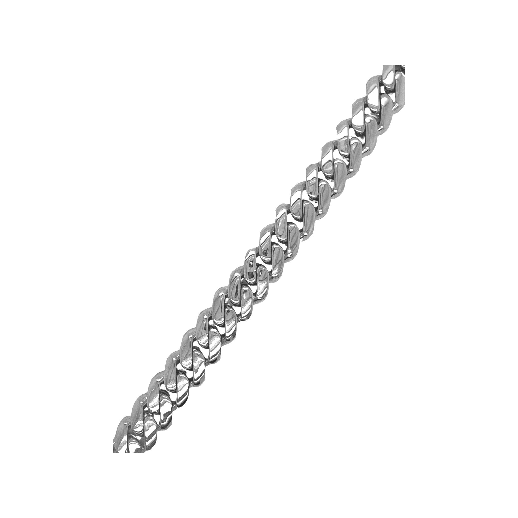 10K White Gold 10MM Miami Cuban Pave Diamond Bracelet 6.1 CT 8.5"