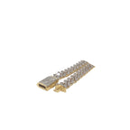 10K Yellow Gold 8MM Miami Cuban Pave Diamond Chain 11.5 CT - 22"