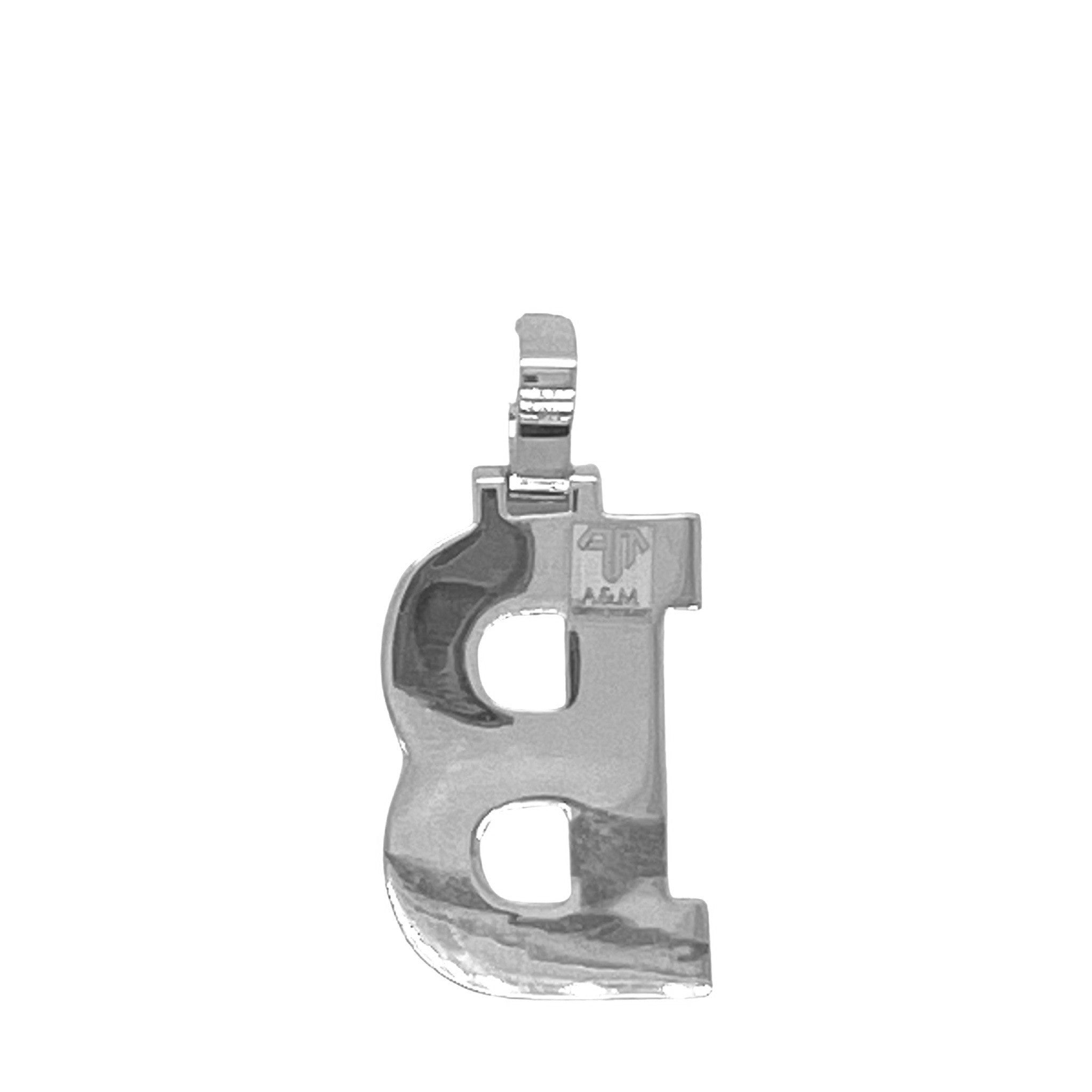 10K White Gold 3D Letter B Initial Diamond Pendant 1.82 CT 1.5"