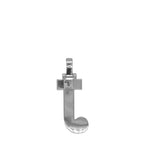 10K White Gold 3D Letter J Initial Diamond Pendant 1.16 CT 1.5"