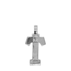 10K White Gold 3D Letter T Initial Diamond Pendant 1.47 CT 1.5"
