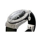 Mens Hublot Classic Fusion Titanium Green Dial 42MM Diamond Watch 6.5 CT