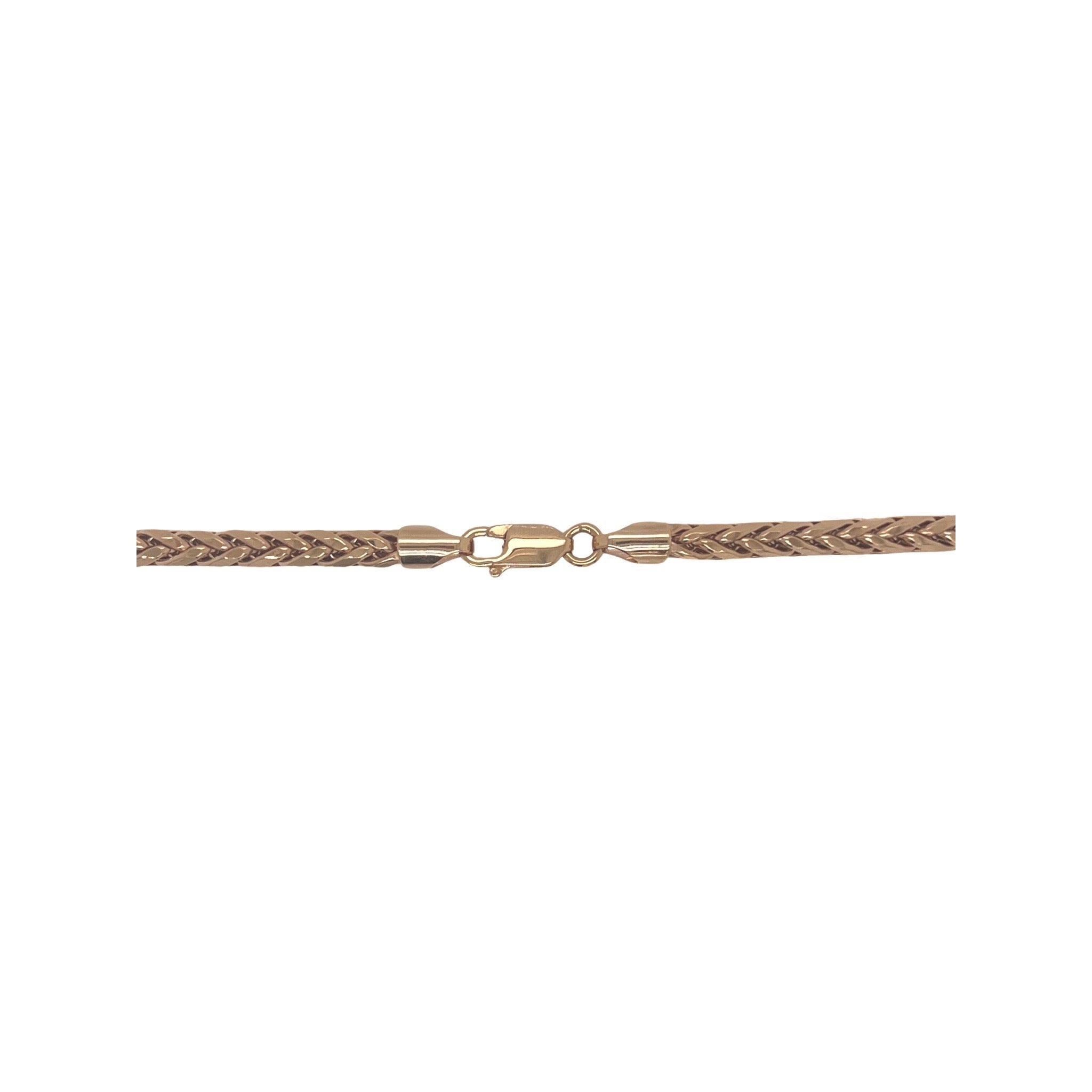 10K Rose Gold Wheat Palm Chain 3.5MM 18-28 Inches