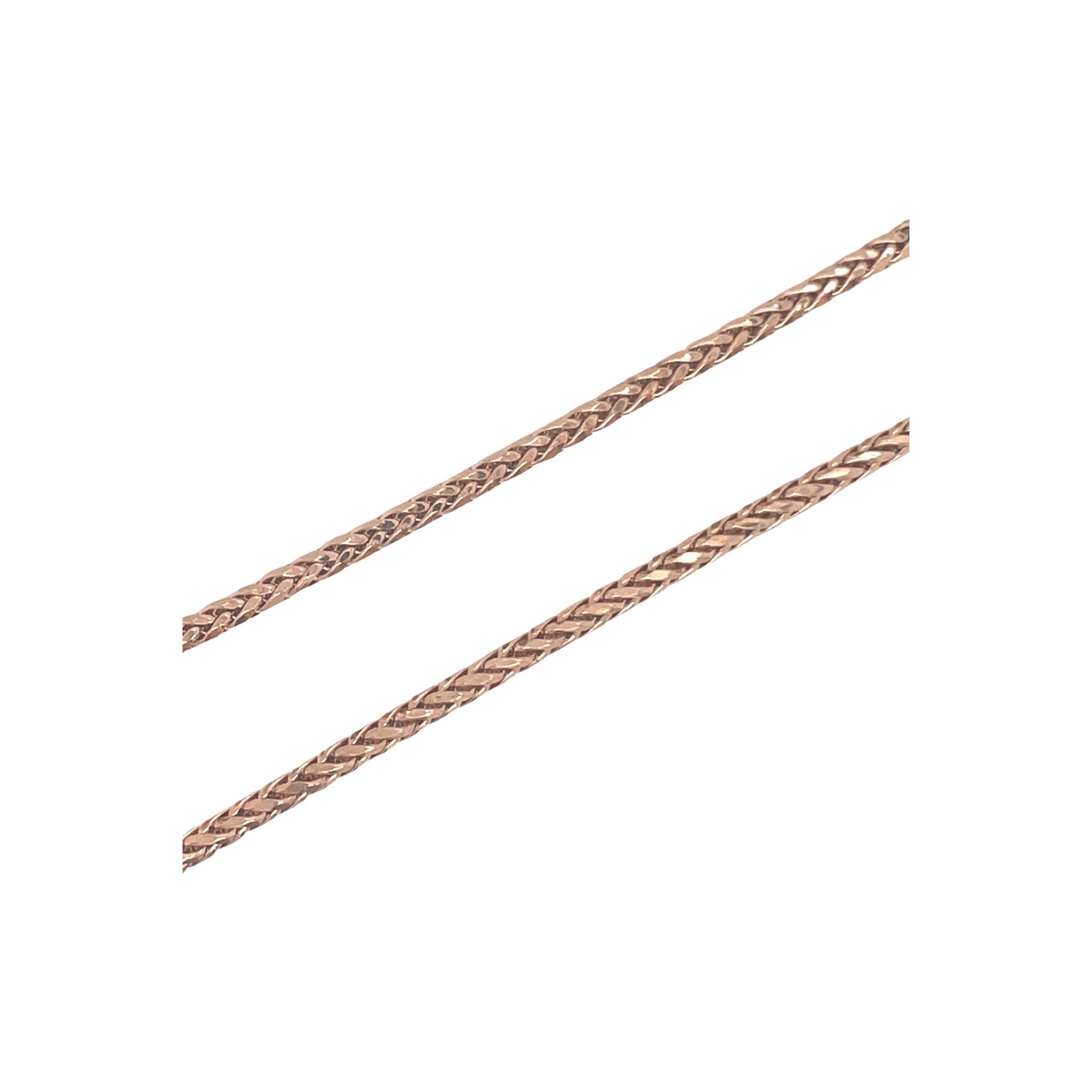10K Rose Gold Wheat Palm Chain 3MM 18-28 Inches