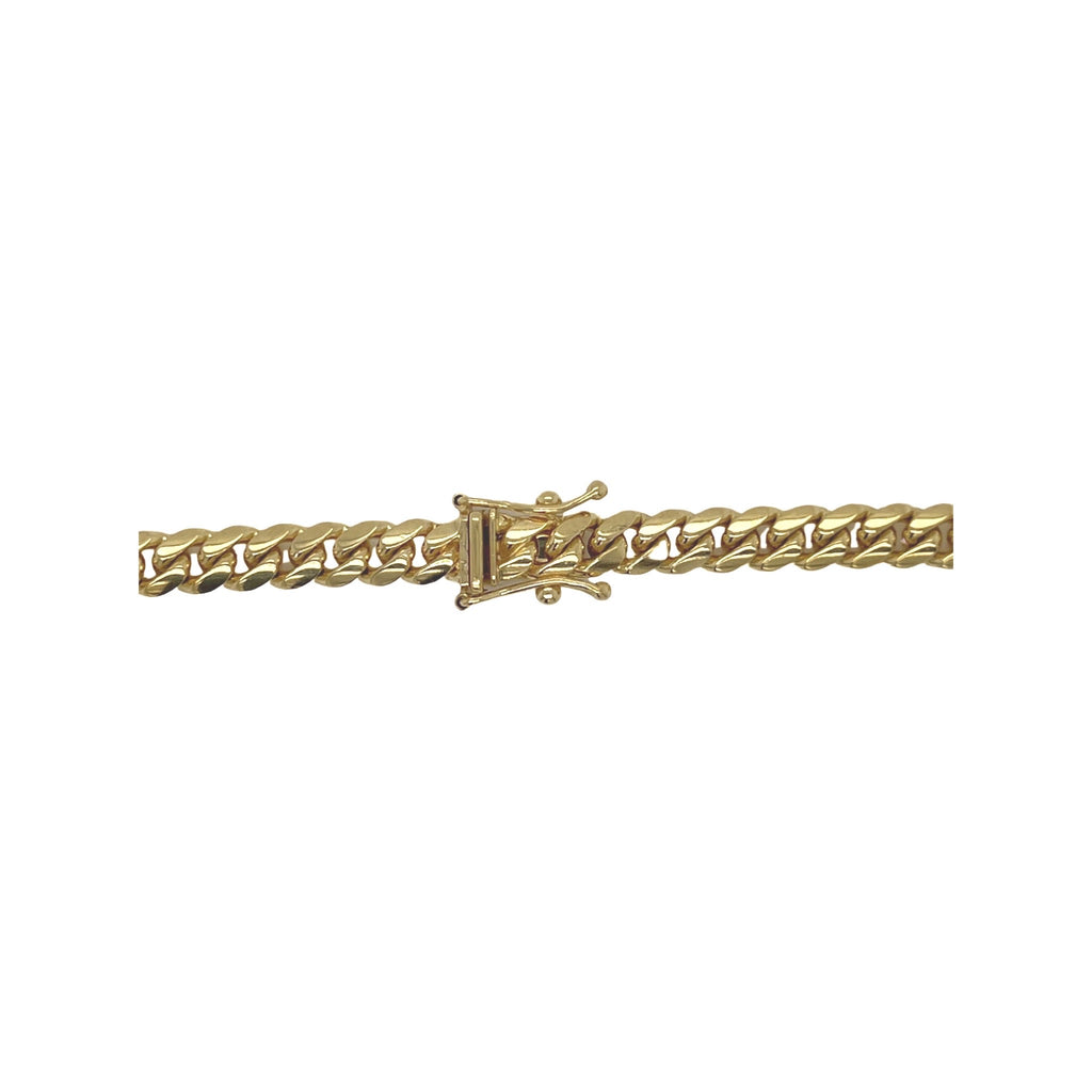 Solid Italian 10K Yellow Gold Miami Cuban Chain 5MM 18-28 Inches