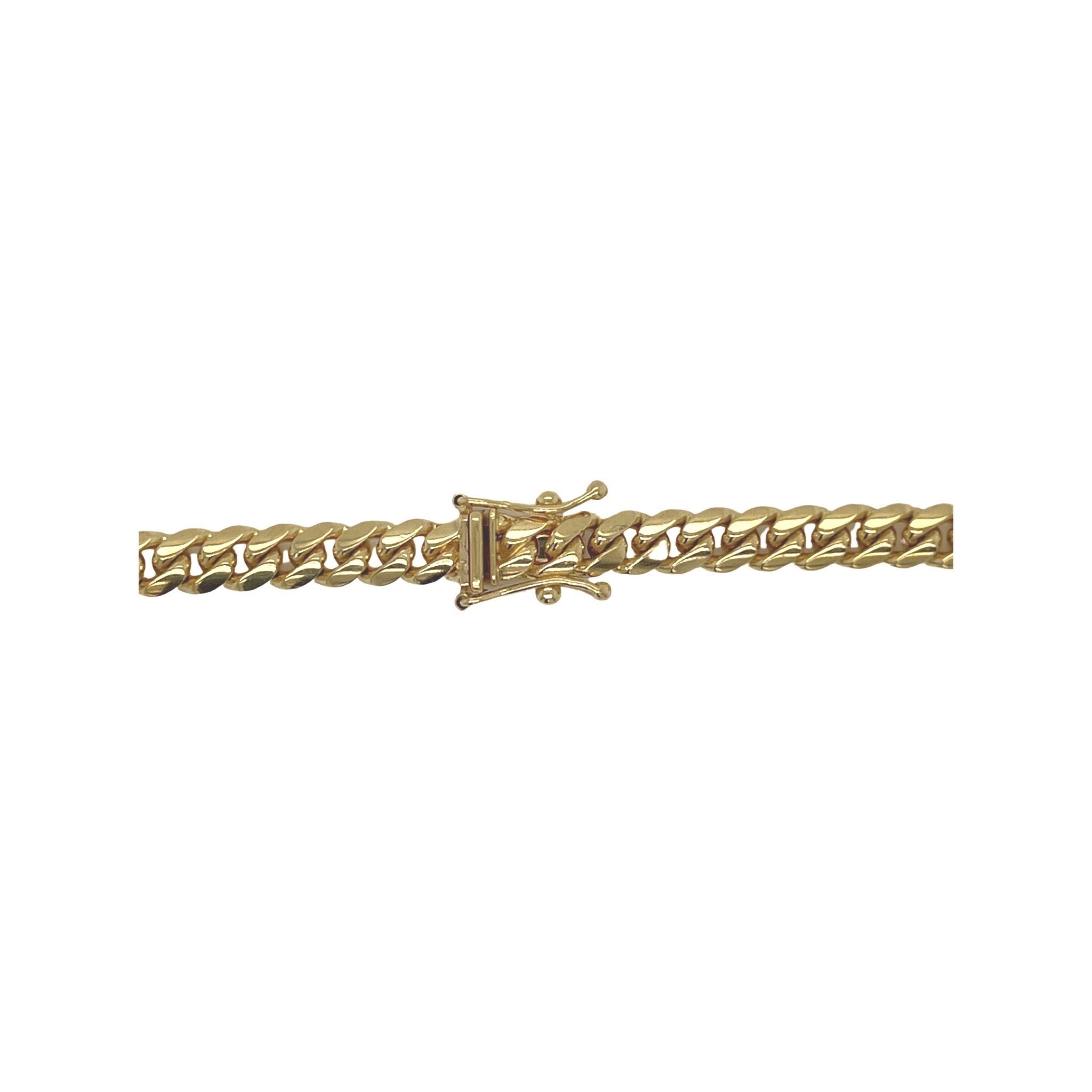 Solid Italian 10K Yellow Gold Miami Cuban Chain 5MM 18-28 Inches