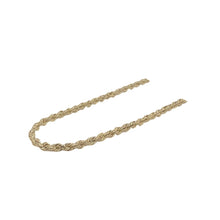 Load image into Gallery viewer, Italian 10K Yellow Gold Hollow Rope Chain 3MM 16-28 Inches
