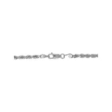 Load image into Gallery viewer, Italian 10K White Gold Hollow Rope Chain 5MM 18-28 Inches
