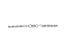 Load image into Gallery viewer, Italian 10K White Gold Hollow Rope Chain 6MM 18-28 Inches
