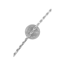 Load image into Gallery viewer, Italian 10K White Gold Hollow Rope Chain 4MM 18-28 Inches
