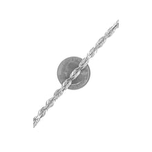 Load image into Gallery viewer, Italian 10K White Gold Hollow Rope Chain 5MM 18-28 Inches
