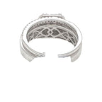 Ladies 14K White Gold Quad Princess Cut Diamond Bridal Set 1.5 CT