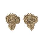 10K Yellow Gold Heart Shape Diamond Earrings 0.52 CT 13.6MM