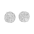 10K White Gold Round Diamond Earrings 0.80 CT 7.5MM