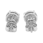 10K White Gold Round Diamond Earrings 0.80 CT 7.5MM