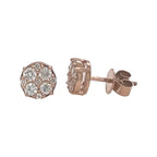 10K Rose Gold Round Diamond Earrings 0.80 CT 7.5MM