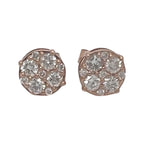 10K Rose Gold Round Diamond Earrings 0.80 CT 7.5MM