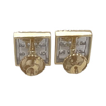 Load image into Gallery viewer, 10K Yellow Gold Square Shape Baguette Diamond Earrings 0.44 CT 8MM
