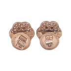 10K Rose Gold Flower Cluster Diamond Earrings 1.0 CT 12MM