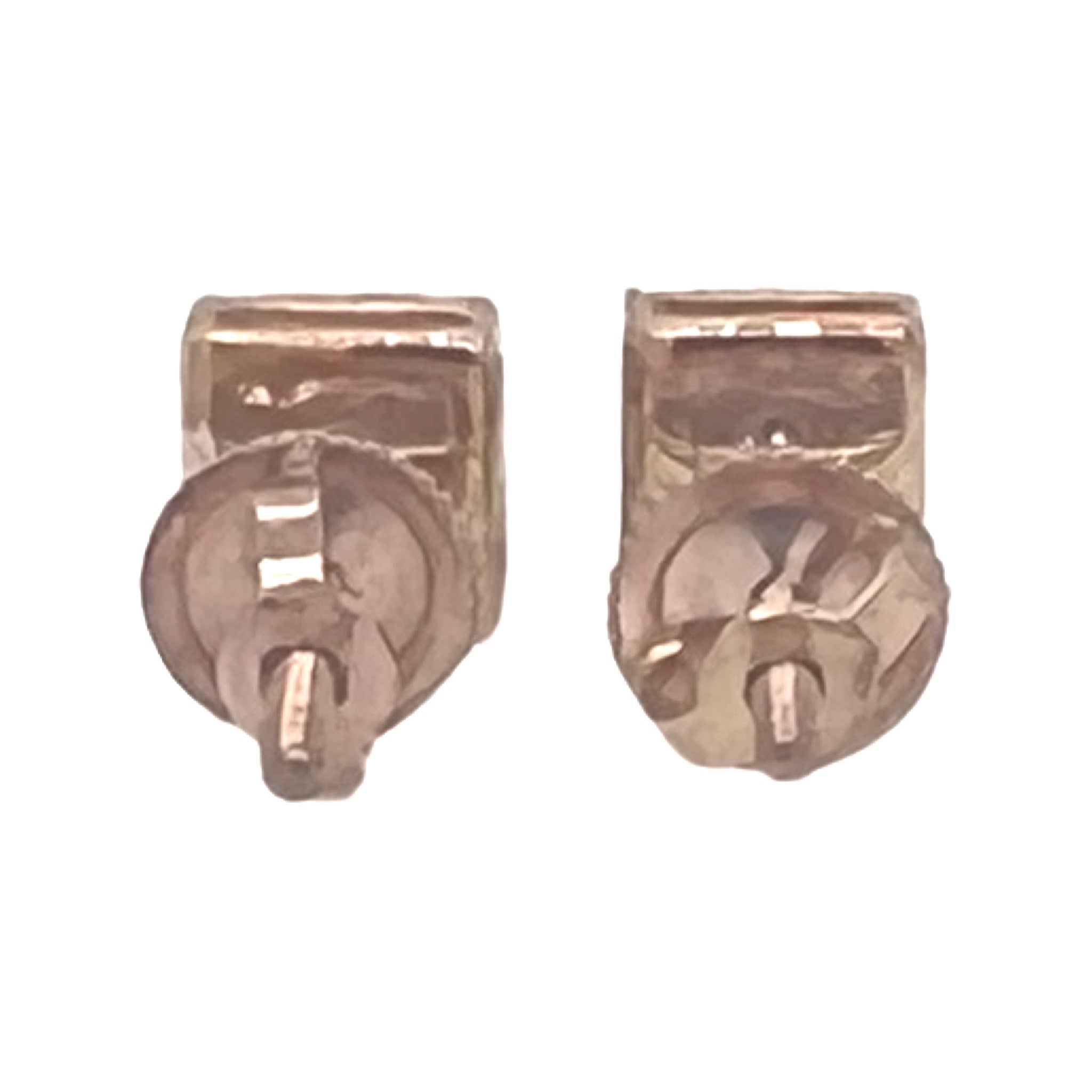 10K Rose Gold Square Shape Diamond Earrings 0.18 CT 5MM