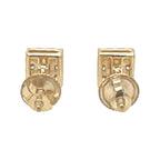 10K Yellow Gold Square Shape Diamond Earrings 0.18 CT 5MM