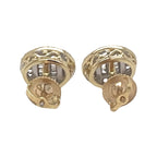 10K Yellow Gold Oval Shape Baguette Diamond Earrings 0.30 CT 10.5MM