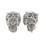 10K White Gold Round Halo Cluster Diamond Earrings 2.5 CT 11.5MM