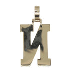 10K Yellow White Gold 3D Letter N Initial Diamond Pendant 1.62 CT 1.5"
