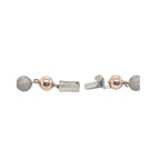 10K Rose White Gold 9MM Rosary Bead Diamond Necklace 18.28 CT - 22"
