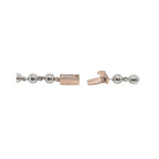 10K Rose White Gold 9MM Rosary Bead Diamond Necklace 7.95 CT - 22"