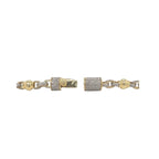 10K Yellow Gold 8MM Designer Link Rosary Bead Diamond Necklace 15.06 CT - 22"