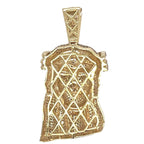 10K Yellow Gold Jesus Head Iced Diamond Pendant 3.34 CT 2.2"