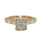 14K Yellow Gold 3D Solitaire 9MM Engagement Wedding Diamond Ring 2.0 CT