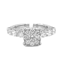 Load image into Gallery viewer, 14K White Gold 3D Solitaire 7.5MM Engagement Wedding Diamond Ring 1.65 CT
