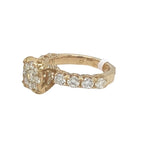 14K Yellow Gold 3D Solitaire 9MM Engagement Wedding Diamond Ring 2.0 CT