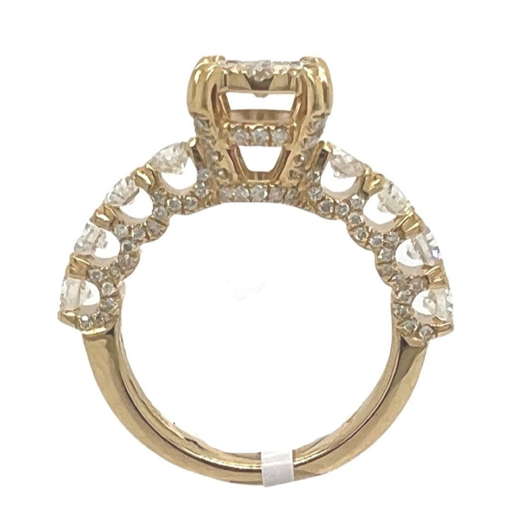 14K Yellow Gold 3D Solitaire 9MM Engagement Wedding Diamond Ring 2.0 CT