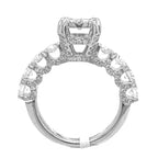 14K White Gold 3D Solitaire 7.5MM Engagement Wedding Diamond Ring 1.65 CT