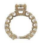 14K Yellow Gold 3D Solitaire 6.5MM Eternity Style Engagement Diamond Ring 1.90 CT