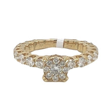 Load image into Gallery viewer, 14K Yellow Gold 3D Solitaire 6.5MM Eternity Style Engagement Diamond Ring 1.90 CT
