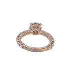 14K Rose Gold 3D Solitaire 8MM Eternity Style Engagement Diamond Ring 2.0 CT