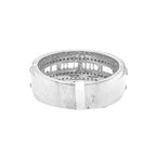 10K White Gold 8.5MM Baguette Wedding Diamond Band Ring 1.49 CT
