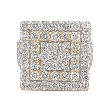 Load image into Gallery viewer, Mens 10K Yellow Gold 20MM Square Shape Pinky VS Diamond Ring 4.53 CT
